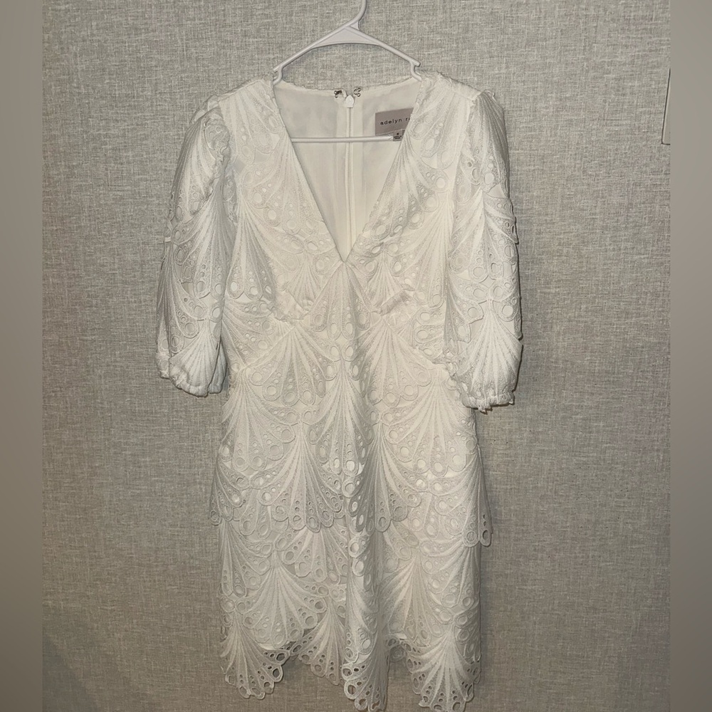 Adelyn Rae Harper Lace Minidress in white size medium
